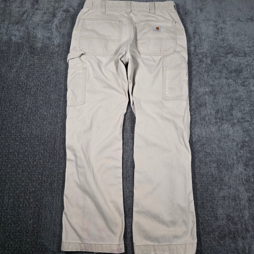 Carhartt B324-FDK Relaxed Fit Carpenter Pants Khaki Canvas 32x30 Fits 31x29 Mens